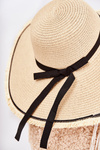 Ľahký dámsky klobúk Mady s čiernym opaskom