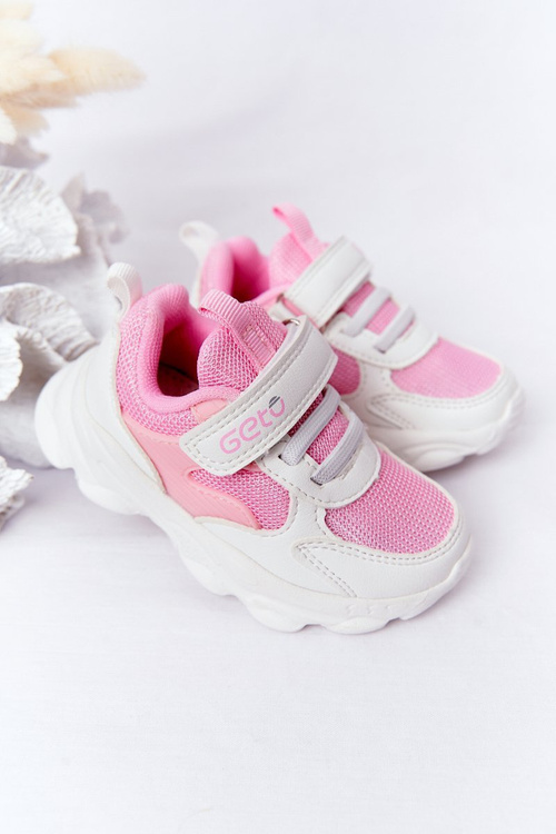 Detské športové topánky Biele a ružový cukor