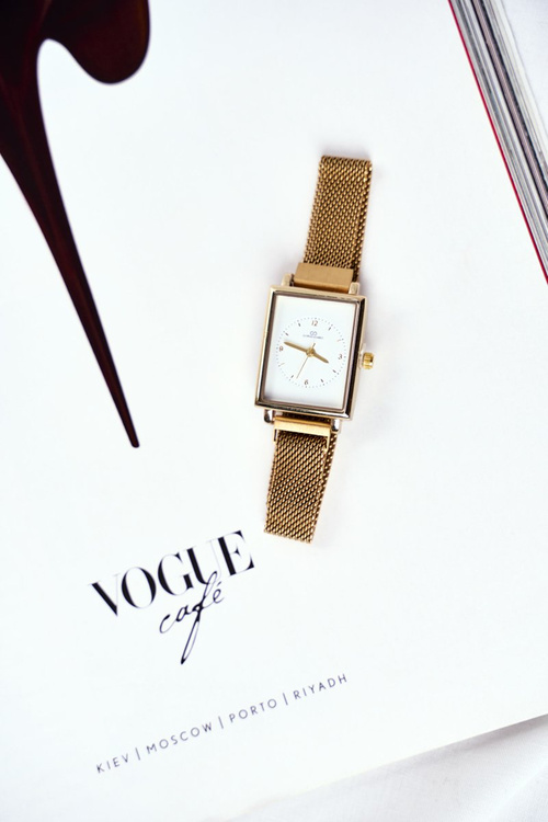 Dámské Hodinky Giorgio & Dario S Magnetem Zlaté Quadro