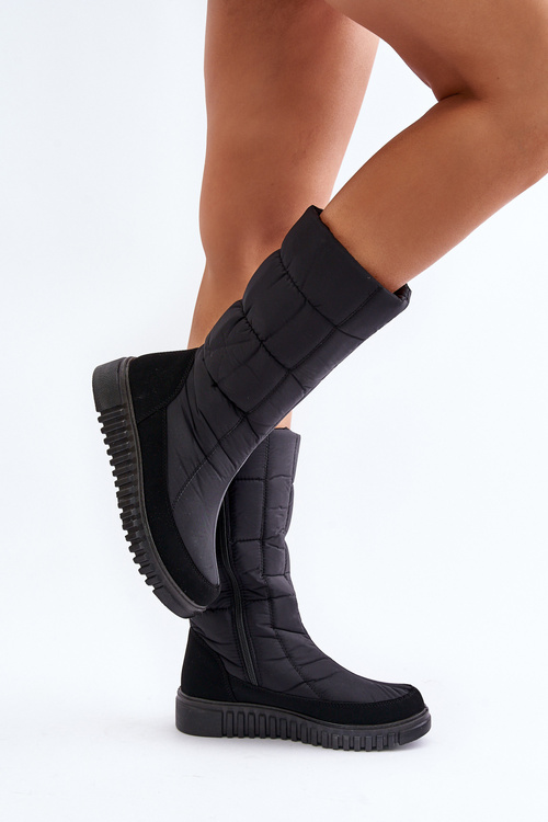 Dámske Snehové Topánky Na Zips Progress PROGJ-24-144 Čierne