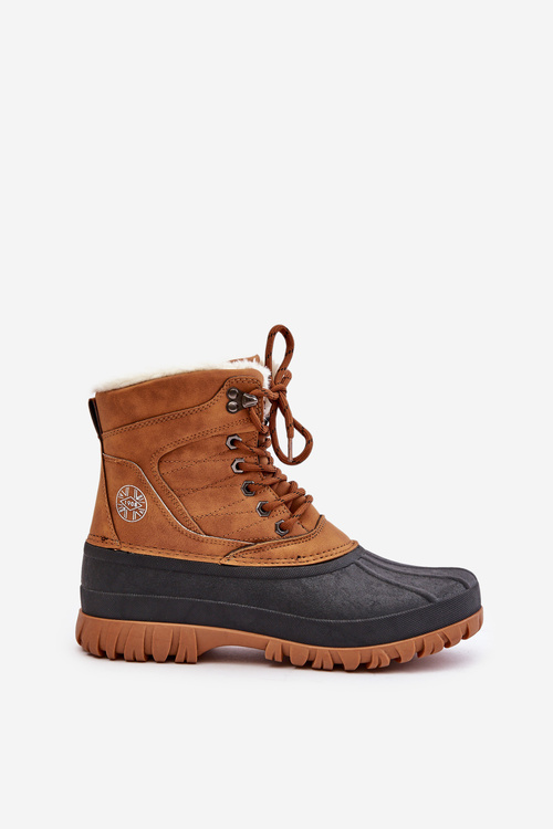 Dámske Snehule Šnurovacie S Kožúškom Lee Cooper LCJ-24-44-2869 Camel