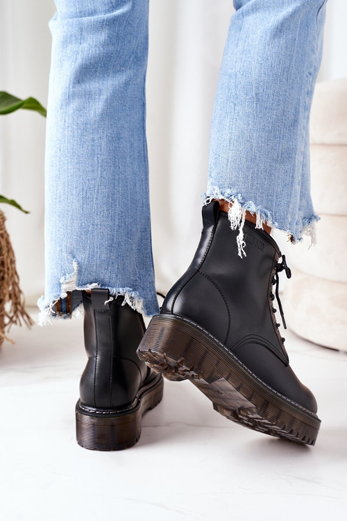 Teplé Kotníkové Boty Workery Big Star II274110 Černé