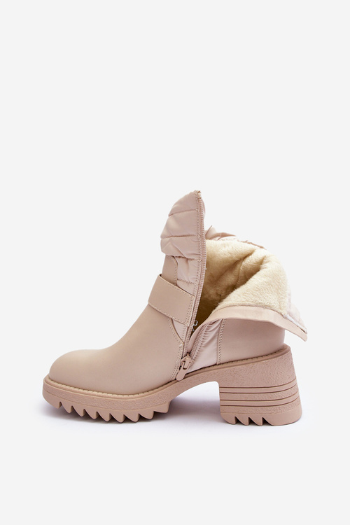 Izolované kožené topánky s prackou béžovou osonia