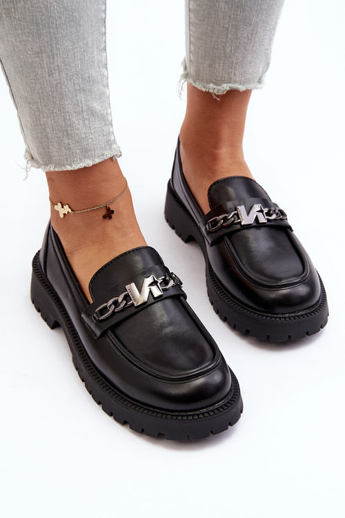 Dámské Mokasíny Na Ploché Podrážce Černé Ezoma