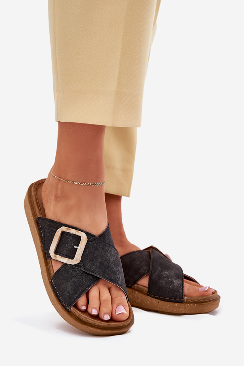 Dámske sandále s prackou Inblu ED000025 Čierne