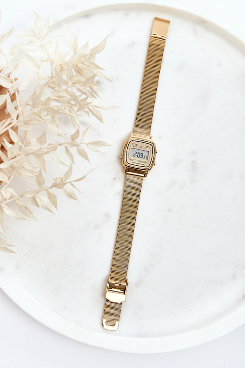 Dámske digitálne hodinky retro ernest e54102 zlato