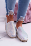 Dámské Espadrilky Big Star With s Flitry Bílé DD274A162