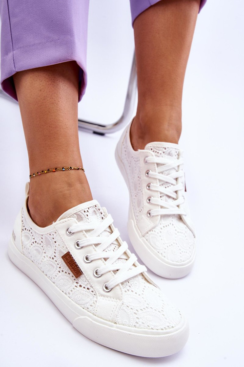 Dámské Krajkové Tenisky BIG STAR W274925 Bílé