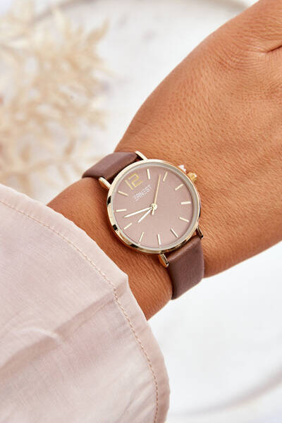 Sledujte kožený remienok bez niklu ernest hnedá