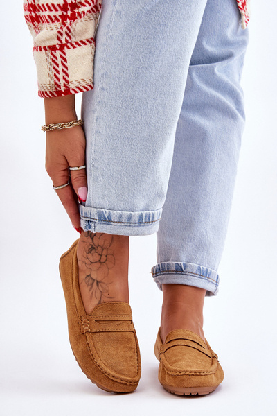 Dámské klasické semišové mokasíny velbloud Ivana