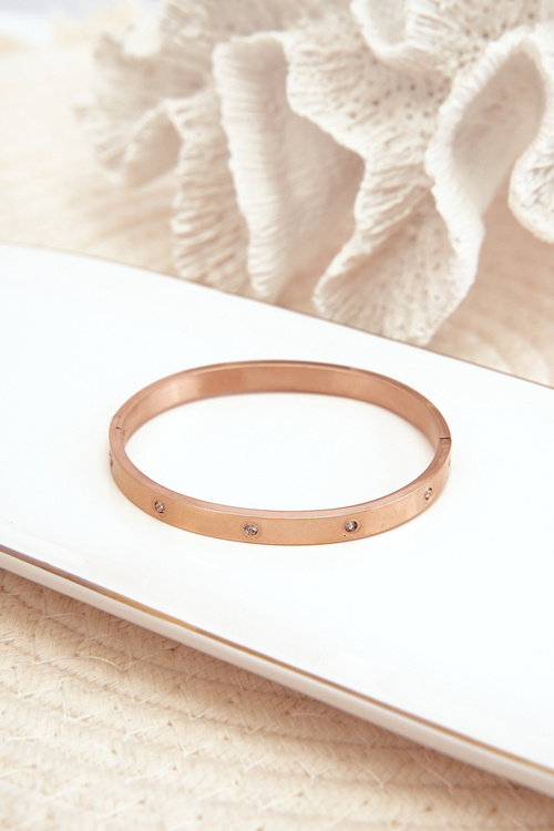 Ocelový náramek s růžovým zlatem Lauren