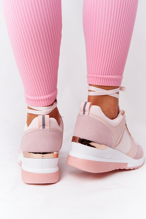 Klínové Boty Sneakersy Růžové Bye Bye Love