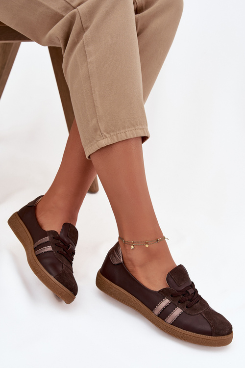 Kožené semišové dámske barefoot topánky Zazoo N1341 čokoládové