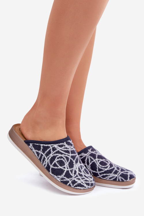 Lesklé dámské pantofle Inblu CT000028 tmavě modré