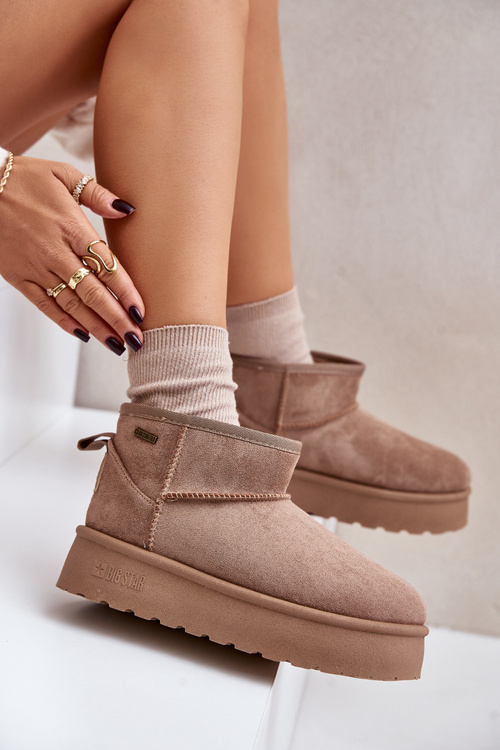 Nízke sněhule na platformě Big Star OO274A100 béžové