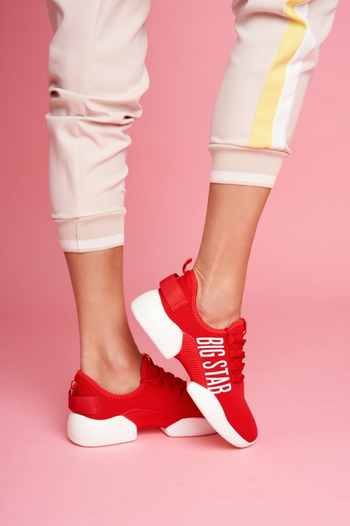 Dámske športové topánky Big Star Red FF274279