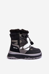 Detské snehové topánky izolované čiernou veľkou hviezdou MM374193 Zip