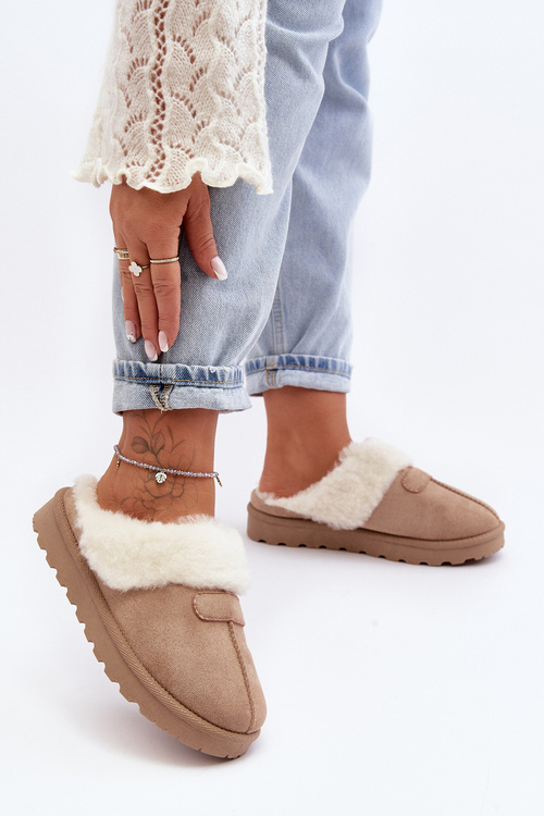 Dámske snehové topánky s kabátom ovčej kože Villene