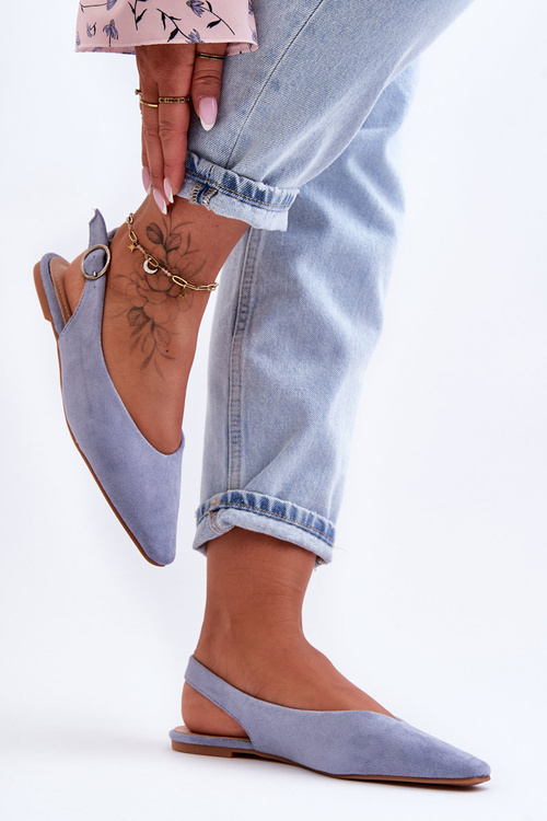 Dámske Blue Kenra Suede Balerinas