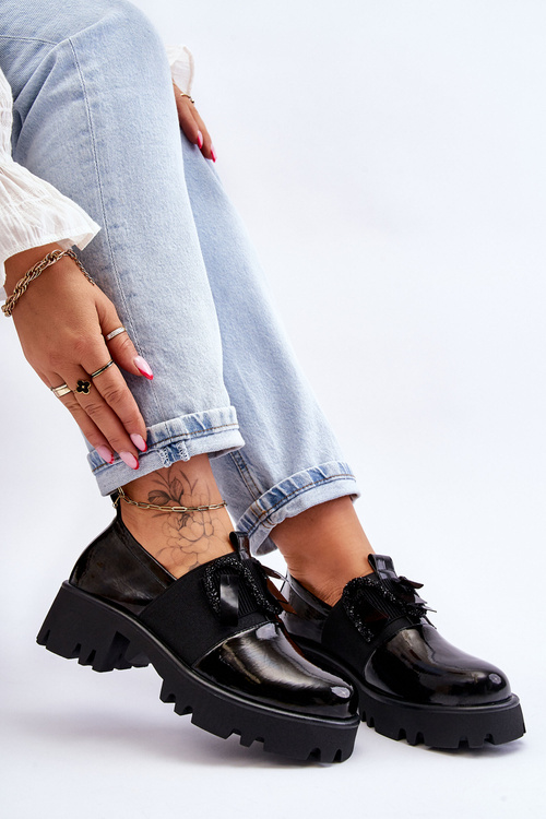 Lakované Boty S Ornamenty Černá Keily