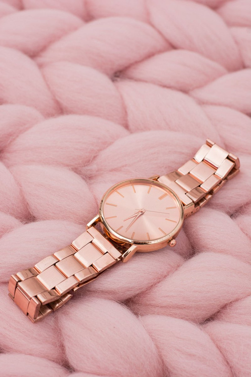 Stylish Copper Women Watch with Bracelet