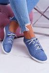 Topánky Dámske tenisky Maciejka kožené svetlo modré 4049a