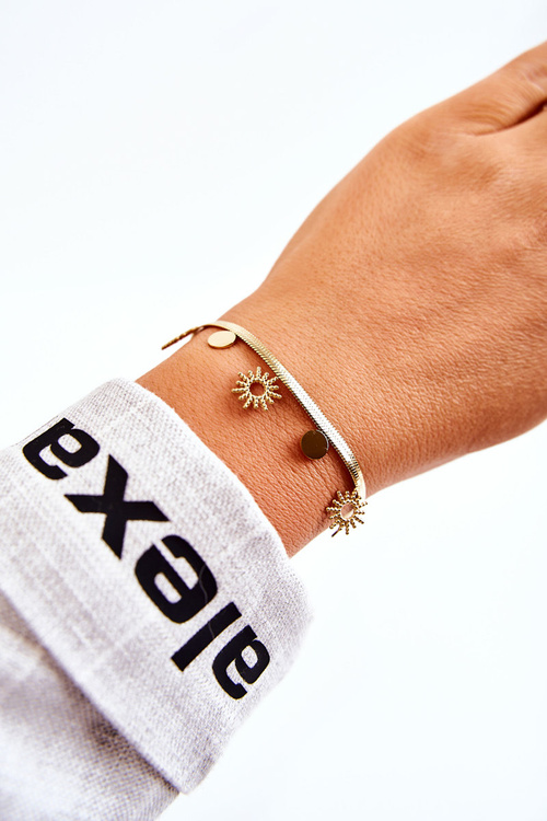 Dámske nastaviteľné náramok na slnko a zlaté koleso