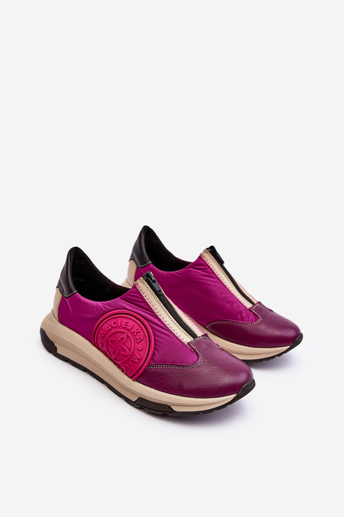 Kůže Dámské Sportovní Boty Maciejka 06296-15 Fuchsia