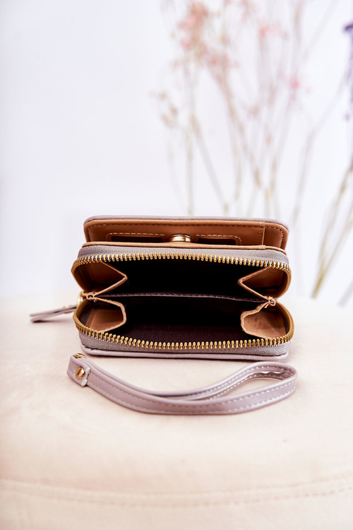 Dámská malá peněženka s ornamentem šede Sanchos