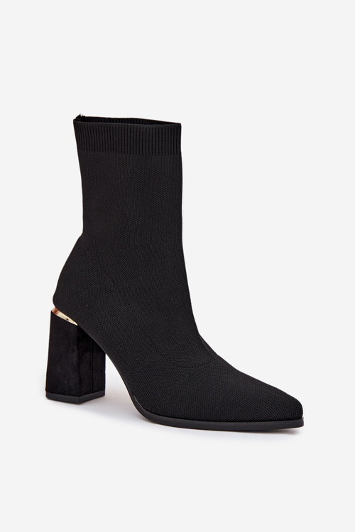 Textilné Dámske Zimné Čižmy Čierne Virelle