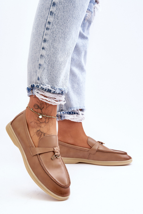 Klasické dámske hnedé mokasíry Cortez