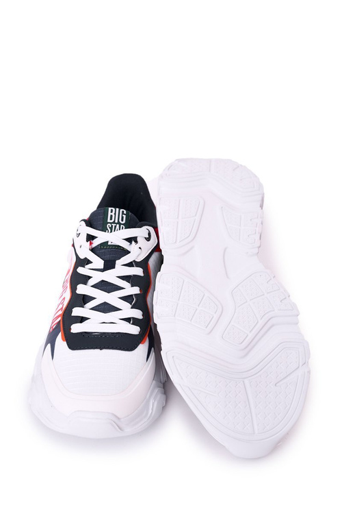 Pánské Sportovní Obuv Memory Foam Big Star HH174208 Bílé-Tmavě Modré
