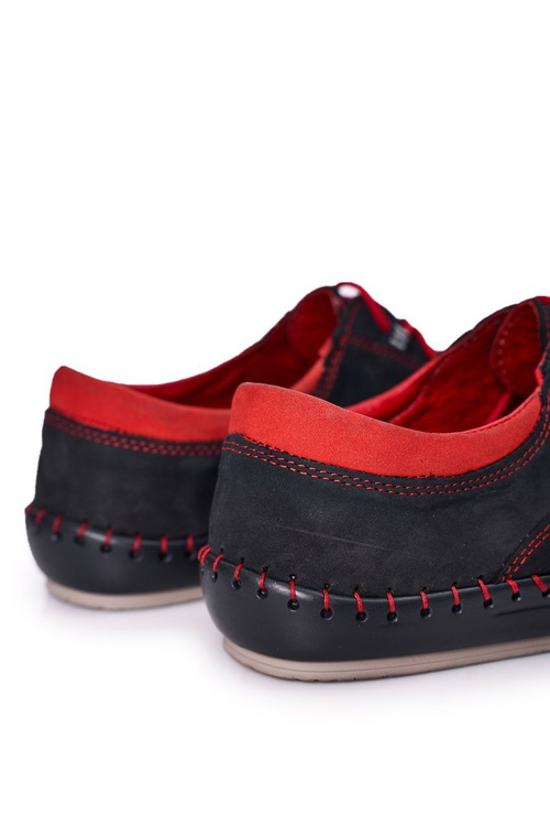 Pánské Kožené Polobotky BEDNAREK Tmavě Modré