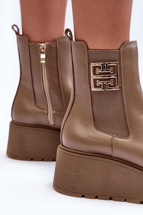 Dámske kožené topánky na masívnej platforme Dark Sight Lemar Savira