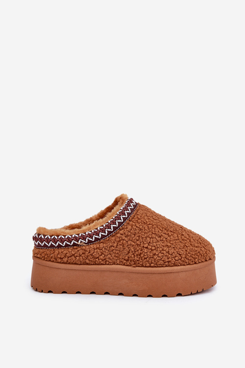 Snežnice Papuče Na Platforme S Ovčou Kožušinou Camel Ovirissa