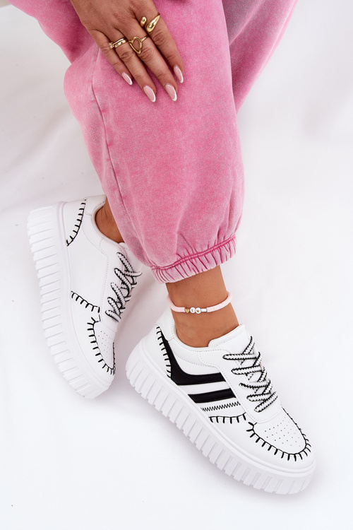 Dámské Tenisky Na Platformě Bílo-Černé Ofenale