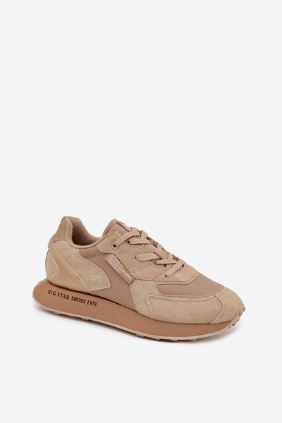 Kožené Sneakersy Pánské Big Star OO174298 Hi-Poly System Béžové