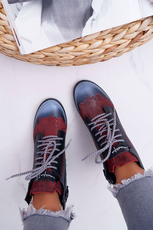 Dámske kožené topánky Maciejka Black Boots 03190-01