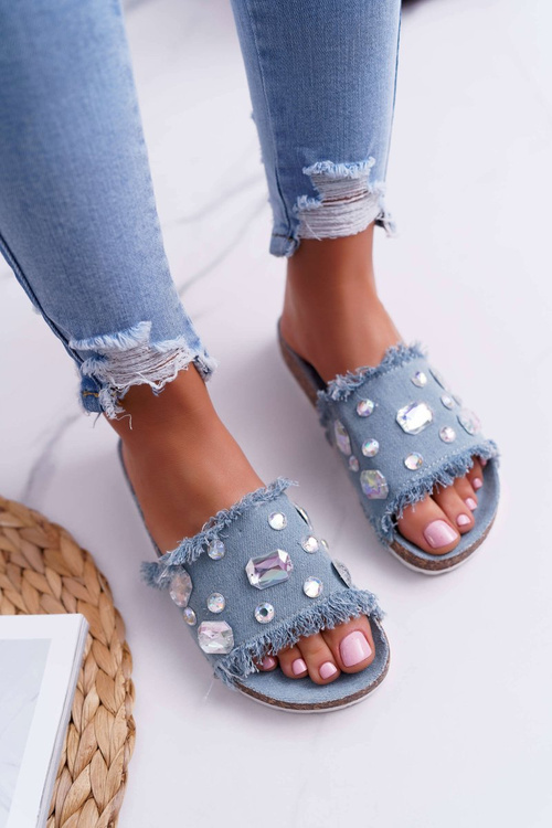 Dámské Nazouváky se Zirkony Jeans Koko