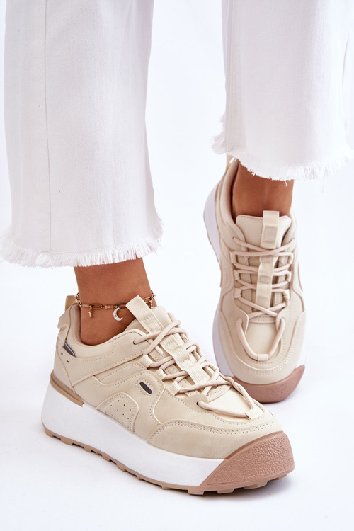 Dámské sportovní boty na platformě Světle béžová Dakari