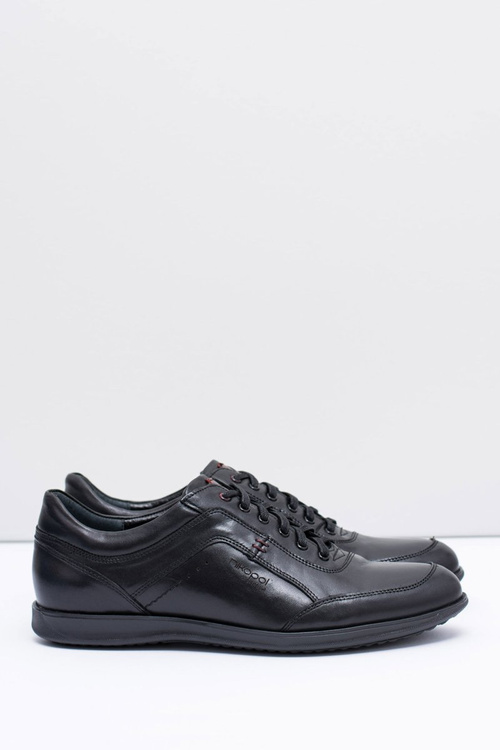 Men's Black Leather Shoes Nikopol Casual Polver