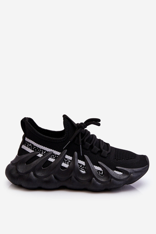 Dámske módne čierne ponožky tenisky daxo