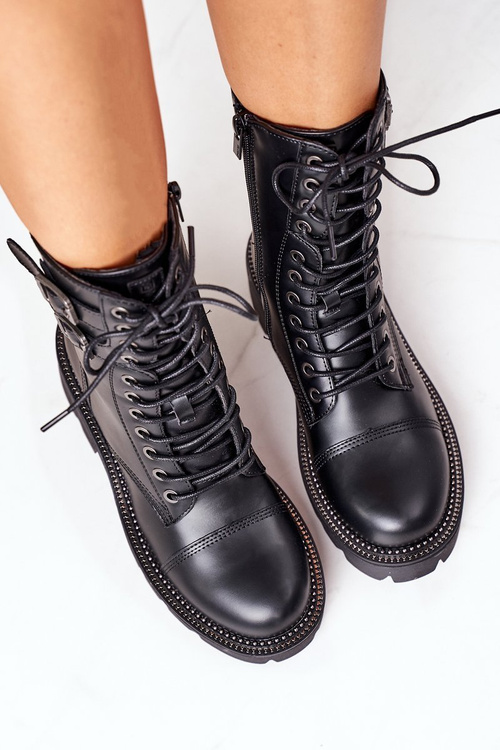 Teplé Kotníkové Boty Workery Big Star II274113 Černé