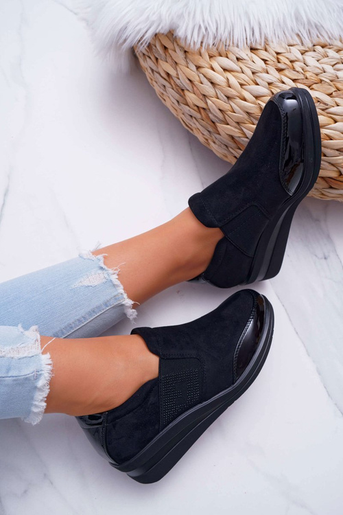 Klínové Tenisky Sneakers Sergio Leone PB225 černé