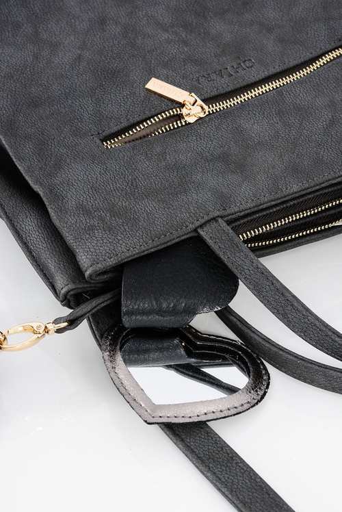 Veľká šedá kabelka + vrecko + zrkadlo Poľsko