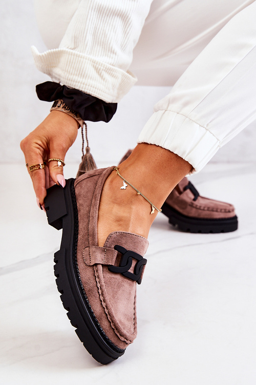 Semišove mokasíny S Dekorací La.Fi 210031TA-SU Cappucino