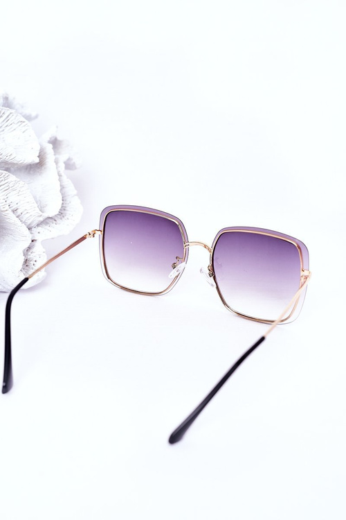 Zlaté Hranaté Brýle Grafitové Ombre