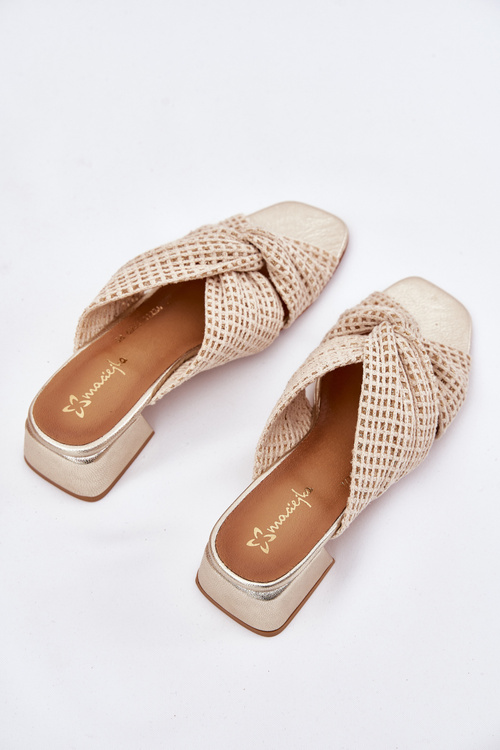 Dámské Sandály Na Klíně Maciejka 06955-25 Béžovo-Zlaté