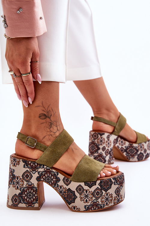 Kožené sandále Maciejka 06089-24 zelené