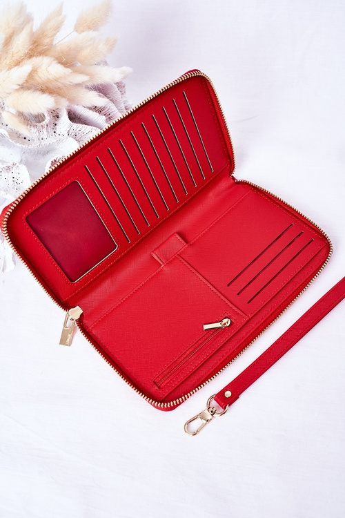 Veľká kožená peňaženka veľká hviezda HH674003 červená